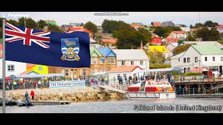 Falkland Islands Flag and Territorial Anthem [upl. by Hanzelin]