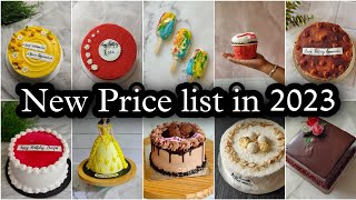 New price list 2023cakery by firoza cookwithfiroza cakery cakeideas cakedecorating cake [upl. by Rinaldo]