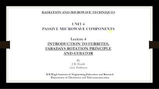 Introduction to Ferrites Faradays Rotation principle and Gyrator [upl. by Oicnaneb]