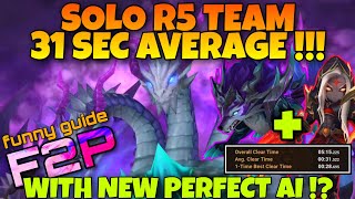 NEW AI‼️31 SECONDS AVERAGE SOLO R5 TEAM‼️ SUMMONERS WAR [upl. by Keegan871]