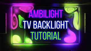 Full Hyperion Ambilight Tutorial TV Backlight  LEDs Match Colors On The Screen [upl. by Obediah959]