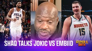 Jokic or Embiid Shaq and Stephen A discuss [upl. by Poppy309]