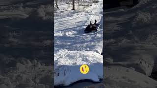 Bed Sled FAIL 🤣 sledding winter funny snow [upl. by Ainatit585]