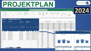 Projektplan Excel Vorlage Tutorial Anleitung [upl. by Alexandria]