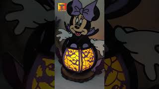 Minnie Mouse lantern paper cutting lamp  3D shadow box  Tdesign510 lantern shadowbox svg [upl. by Regdirb]