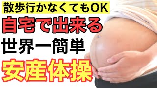 【出産】妊娠中自宅で出来る世界一簡単な安産体操〜妊婦さん猛暑の中散歩はキツいですよね〜陣痛 子宮口 分娩 [upl. by Lered]