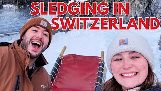 Sledging in Switzerland 🛷  Preda to Bergün Sledge Run [upl. by Atat]