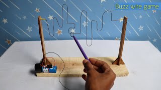 How To Make Buzz Wire Game  Homemade Buzz Wire Game [upl. by Yelrak]