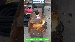 Plasma cutting steel plate  Precision and Power in Action [upl. by Newmark360]