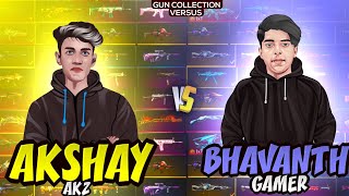 Bhavanth Gamer Vs Akshay Akz Biggest Gun Collection War😍 Freefire Best Gun Skin Collection In Kerala [upl. by Kenyon579]