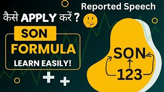 Narrations in English grammar Day13  Direct and Indirect Speech  SON Formula in narrations [upl. by Block812]