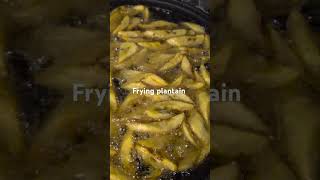 Frying plantains food foodie [upl. by Enom642]