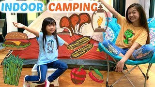 INDOOR CAMPING Challenge for 24 hours [upl. by Morris]