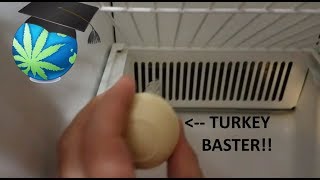 Fix A Clogged Fridge Defrost Drain WITHOUT Opening Panels  How To [upl. by Ellehcen]