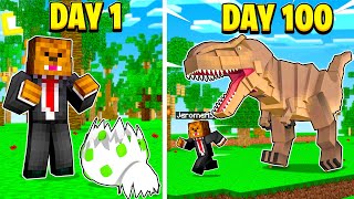 I Survived 100 Days In Jurrasicraft Minecraft Heres What Happened [upl. by Ybbil105]