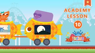 Endless Learning Academy  Lesson 10  EAT DRINK SLEEP LOOK HEAR  Originator Games [upl. by Nerrad]