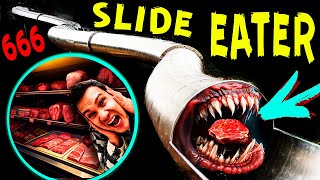 SLIDE EATER EAT  vs 666 ITEMS  24 HOURS CHALLENGE in real life [upl. by Eninnej765]