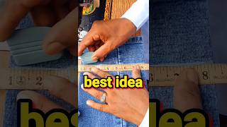 Jeans pant fitting hack 🤯fashion style hack unique ideas shorts [upl. by Ardnaek]