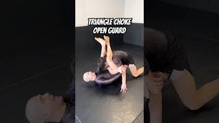 BJJ Triangle choke from open guard jiujitsu martialarts [upl. by Ylesara]