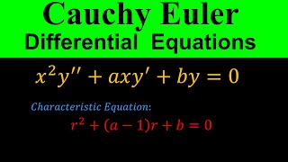 CauchyEuler Differential Equations  Cauchy Euler 2nd order Differential Equation [upl. by Akinyt]