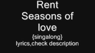 Rent  Seasons of love singalongkaraoke [upl. by Pamela]