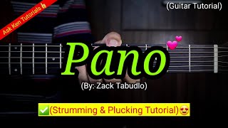 Pano  Zack Tabudlo No Capo  Strumming amp Plucking Tutorial [upl. by Hendrika807]