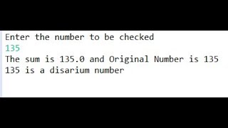 Disarium number  Programming in JAVA  Eclipse  Subscribe for more [upl. by Jamila]