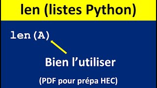 Len dans Python  comment compter le nombre déléments dune liste [upl. by Ettevram]