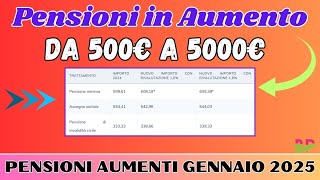 💰700 Euro ➜ 🔥 AUMENTI PENSIONI 16 ECCO I NUOVI IMPORTI 💸 TABELLA 🤑 [upl. by Anrev464]