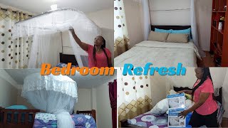 Goodbye Mosquitoes Bedroom Refresh with New Nets and Bedding  Assembling a 2 stand mosquito net [upl. by Kohcztiy689]