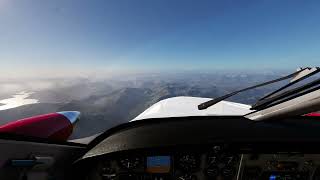 X PLANE 12  VISUAL XP  CROSSING OVER THE MOUNTAINS OF NORWAY  KINGAIR C90B [upl. by Ellesirg406]