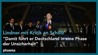 Kanzler entlässt Finanzminister Pressestatement von Christian Lindner  071124 [upl. by Ecirtam]