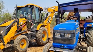 Jcb 3dx Eco Excellence Backhoe Machine Loading Mud In Mahindra and Sonalika Tractor  Jcb Video [upl. by Renick]