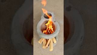 Make a wood stove from old plastics 🏕️ [upl. by Lyrehs]