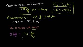 Exemplo de conversão de unidades dosagem de medicamentos [upl. by Daisey885]