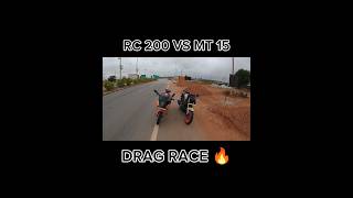 DRAG RACE🔥😱 rc200 mt15 dragrace viralvideo shorts funny motovlog trending rider bike fan [upl. by Llednyl653]