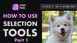 HOW TO USE 4 SELECTION TOOLS PT 1 IN AFFINITY PHOTO FOR PHOTO EDITING  SELECTION BRUSH [upl. by Etteuqram]