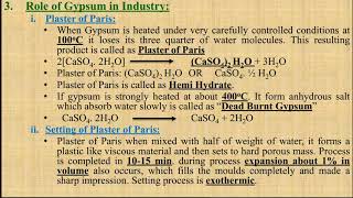 FSCII Ch02 Lec09 Role of Gypsum in Agriculture and Industry sblock elements Chemistry Hub [upl. by Rein167]