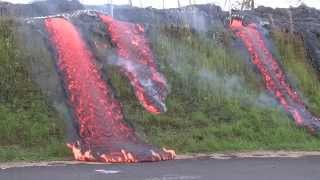 Lava flows in Pahoa  Eruption Update [upl. by Ariamoy]