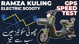 Ramza Kuling Electric Scooter GPS Speed Test [upl. by Nnyltiac]