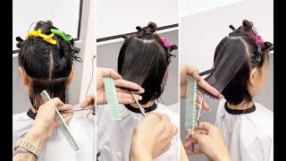 Perfect Short Layered Bob Womens Haircut Tutorial  Bob Hair Cutting Techniques [upl. by Bust761]