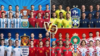 ArgentinaPortugal VS BrazilFrance VS EnglandSpain VS MoroccoCroatia🔥Ultra Ultimate VS XI💪 [upl. by Davin260]