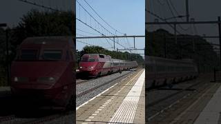 Eurostar passes Tilburg Reeshof with 4 horns rare [upl. by Khalil889]