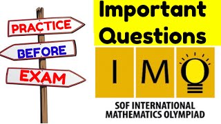 SOF Math Olympiad Important Questions 202425  SOF International Mathematics Olympiad Questionsof [upl. by Tnomyar]