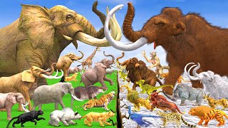 Prehistoric Animals Epic Battle Ice Age Animals vs Wild Animals  Animal Revolt Battle Simulator [upl. by Obla]