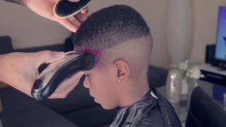 2017 Haircut  Fade under 25 minutes for your kids [upl. by Inahs]