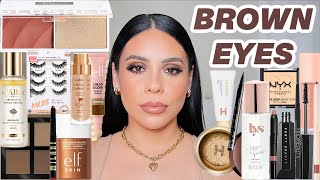 Makeup For Brown Eyes 🤎 easy glowy  long lasting makeup [upl. by Ardnaeel]