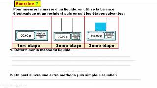 Exercice 7 Le volume et la masse 1APIC [upl. by Rimaa439]