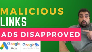 Google Ads have been disapproved because of malicious links [upl. by Einaffyt]