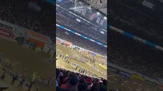 Detroit Supercross 250 Main Event crash supercross detroit crash [upl. by Ayanal997]